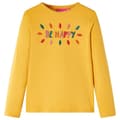 Miniatyrbillede 1 af 7: vidaXL Langærmet T-shirt til børn str. 116 okkergul