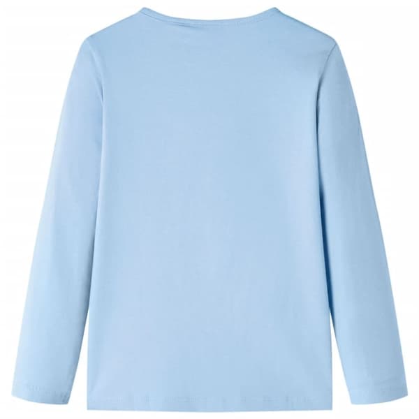 vidaXL Langærmet T-shirt til børn str. 116 lyseblå