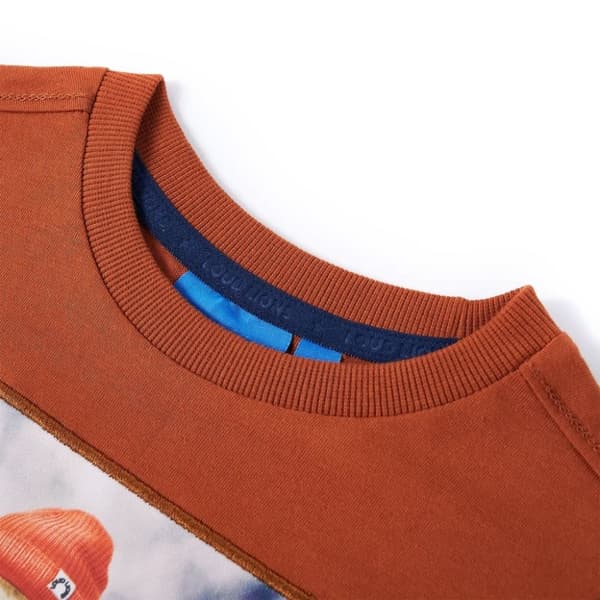 vidaXL T-shirt med långa ärmar för barn stark orange 92