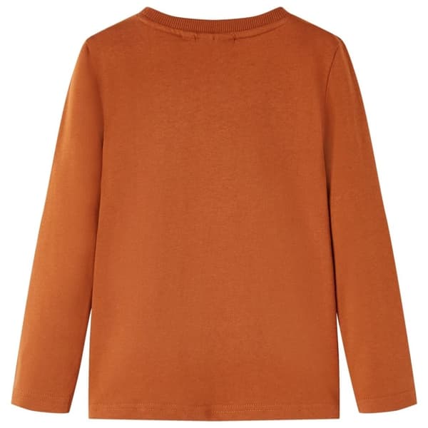 vidaXL T-shirt med långa ärmar för barn stark orange 92