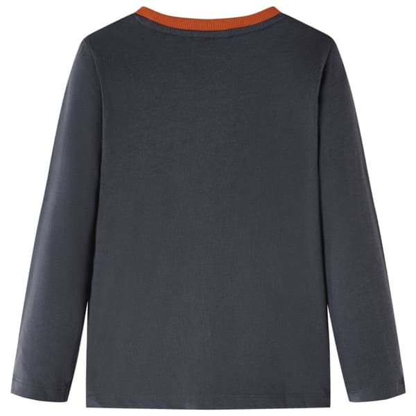 vidaXL T-shirt med långa ärmar för barn antracit 92