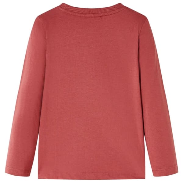 vidaXL T-shirt med långa ärmar för barn röd 128