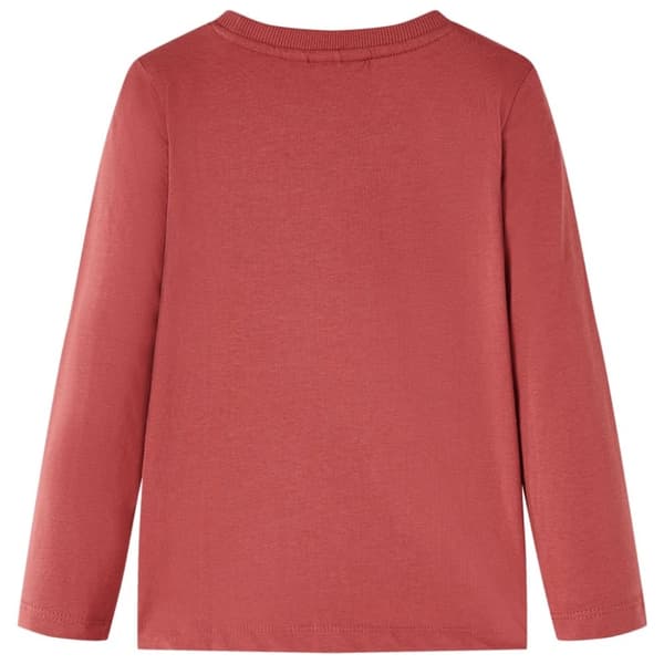 vidaXL T-shirt med långa ärmar för barn röd 140