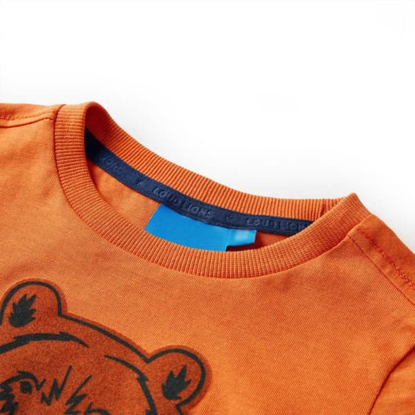 vidaXL Langærmet T-shirt til børn str. 140 cm orange