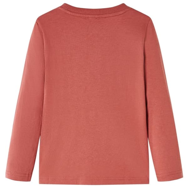 vidaXL Langærmet T-shirt til børn str. 116 hennafarvet