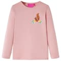Miniatyrbillede 1 af 7: vidaXL Langærmet T-shirt til børn str. 128 lyserød