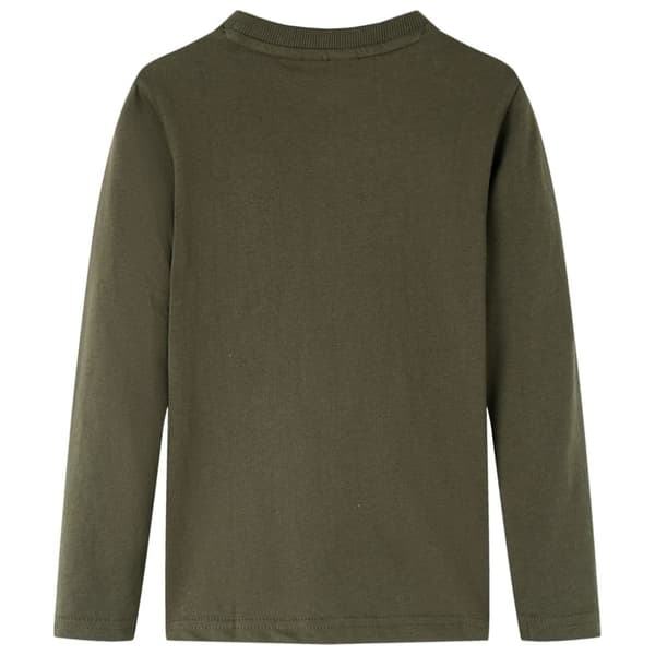 vidaXL T-shirt med långa ärmar för barn khaki 104