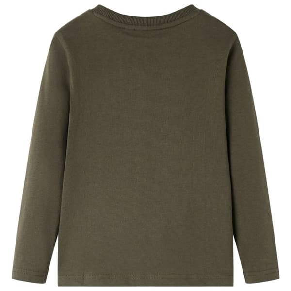 vidaXL T-shirt med långa ärmar för barn khaki 116