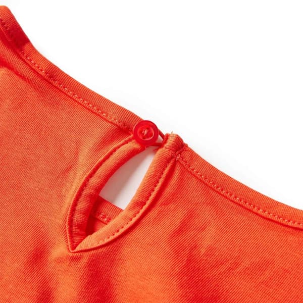 vidaXL T-shirt med långa ärmar för barn mörk orange 92