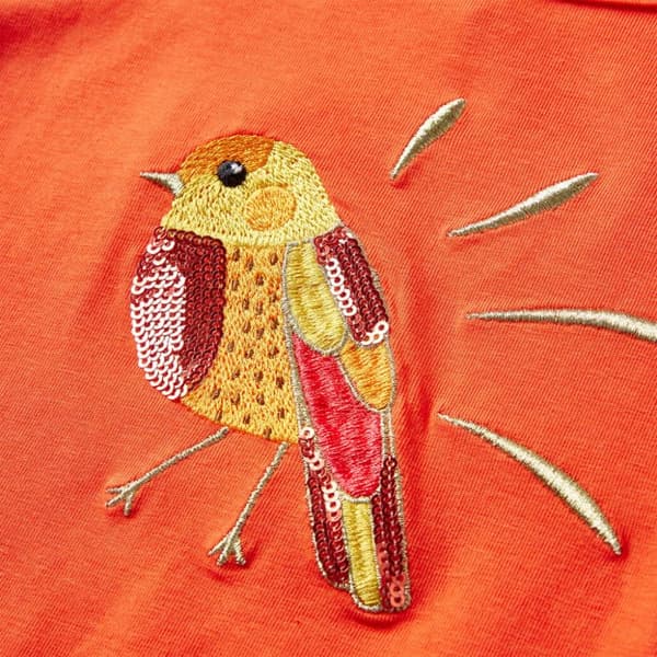 vidaXL T-shirt med långa ärmar för barn mörk orange 92