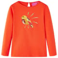 Miniatyrbild 1 av 8: vidaXL T-shirt med långa ärmar för barn mörk orange 92
