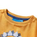 Miniatyrbild 3 av 8: vidaXL T-shirt med långa ärmar för barn mörk ockra 104