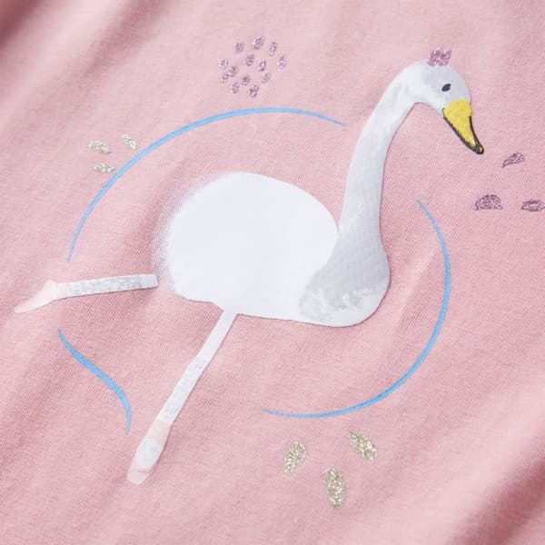 vidaXL T-shirt med långa ärmar för barn ljusrosa 104