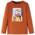 Miniatyrbild 1 av 7: vidaXL T-shirt med långa ärmar för barn stark orange 104