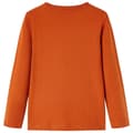 Miniatyrbillede 2 af 7: vidaXL Langærmet T-shirt til børn str. 92 rustfarvet