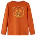 Miniatyrbillede 1 af 7: vidaXL Langærmet T-shirt til børn str. 92 rustfarvet