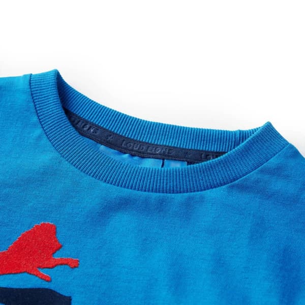 vidaXL Langærmet T-shirt til børn str. 116 koboltblå