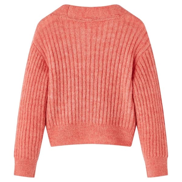 vidaXL Strikket cardigan til børn str. 116 laksefarvet