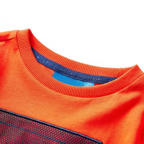 vidaXL T-shirt med långa ärmar för barn stark orange 116