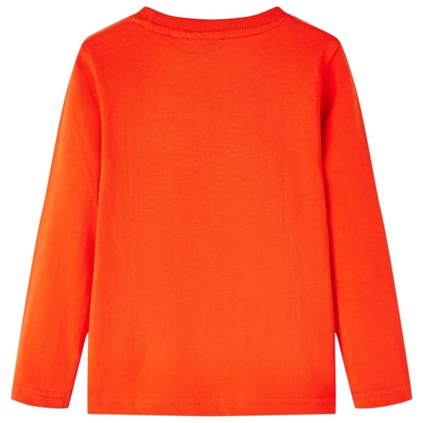 vidaXL T-shirt med långa ärmar för barn stark orange 116