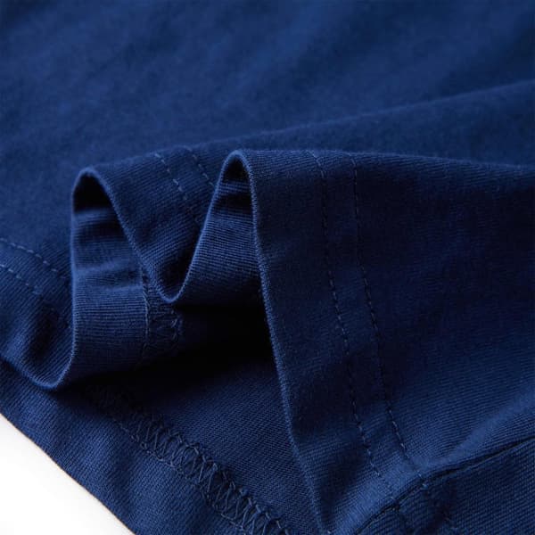vidaXL T-shirt med långa ärmar för barn marinblå 128