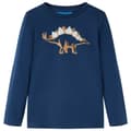 Miniatyrbild 1 av 7: vidaXL T-shirt med långa ärmar för barn marinblå 128