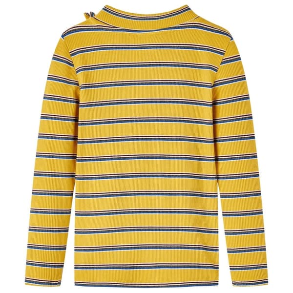 vidaXL T-shirt med långa ärmar för barn ockra 128
