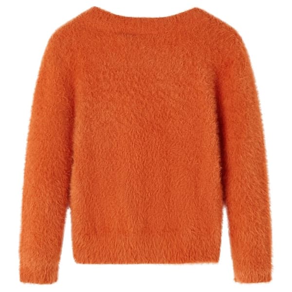 vidaXL Lasten neulepaita poltettu oranssi 140