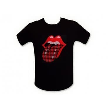 Lysande t-shirt - Rolling Stones - Storlek XL - Bomull - Korta ärmar - Blandat