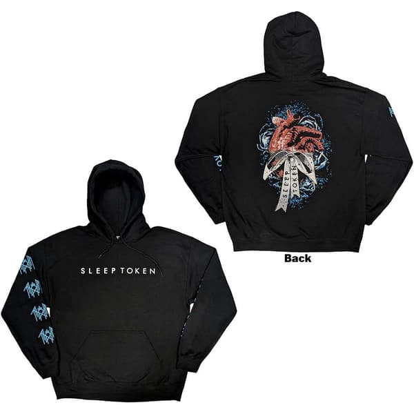 Sleep Token Unisex Pullover Hoodie: The Love You Want Heart (Back Print, Sleeve Print) (XX-Large)