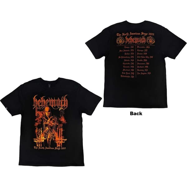 Behemoth Unisex T-Shirt: North American Tour '22 Puppet Master (Back Print) (Medium)