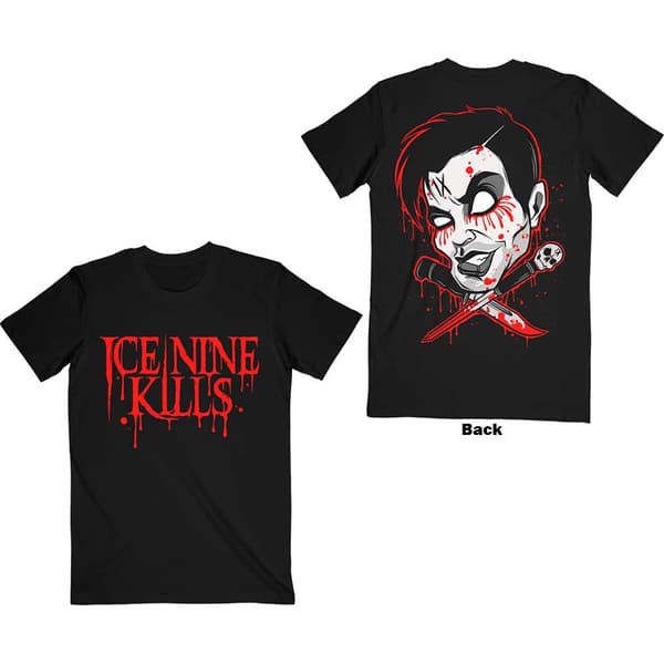 Ice Nine Kills Unisex T-Shirt: Cross Swords (Back Print) (Medium)