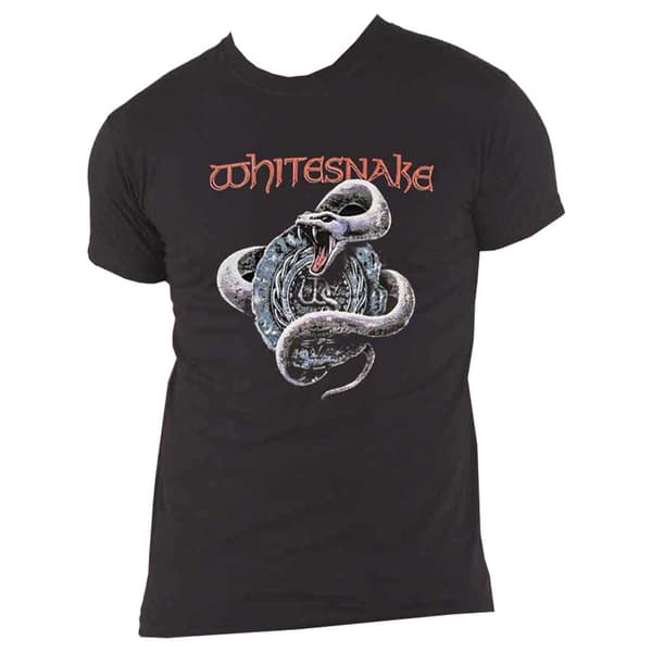 Whitesnake Silver Snake Band Logo T Shirt