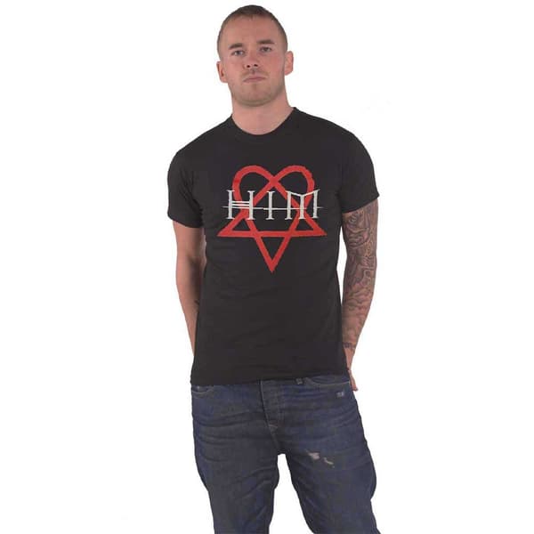 HIM Heartagram Band Logo T Shirt Black XL