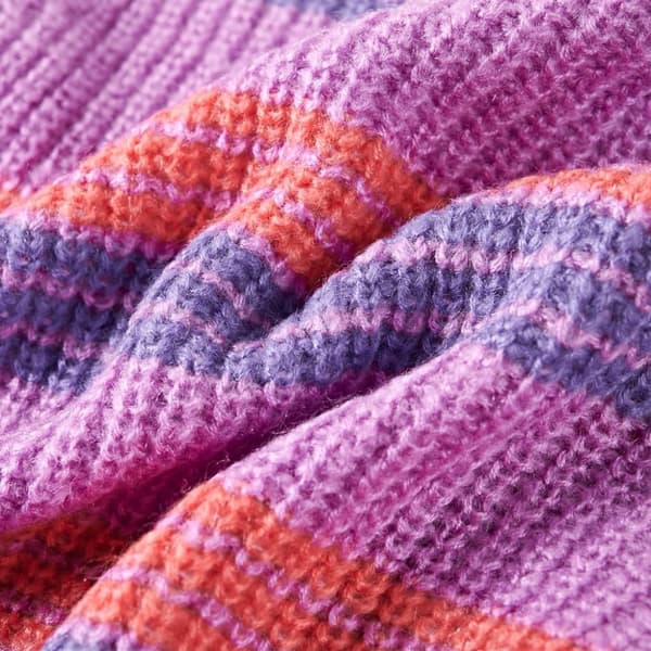 vidaXL Sweater til børn str. 140 strikket lilla og lyserød