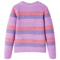 Miniatyrbillede 2 af 7: vidaXL Sweater til børn str. 140 strikket lilla og lyserød