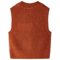 Miniatyrbillede 2 af 7: vidaXL Strikket vest til børn str. 92 strikket cognacfarvet