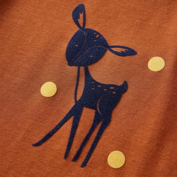 vidaXL Langærmet T-shirt til børn str. 92 cognacfarvet