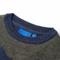 Miniatyrbillede 3 af 7: vidaXL Sweater til børn str. 128 strikket marineblå
