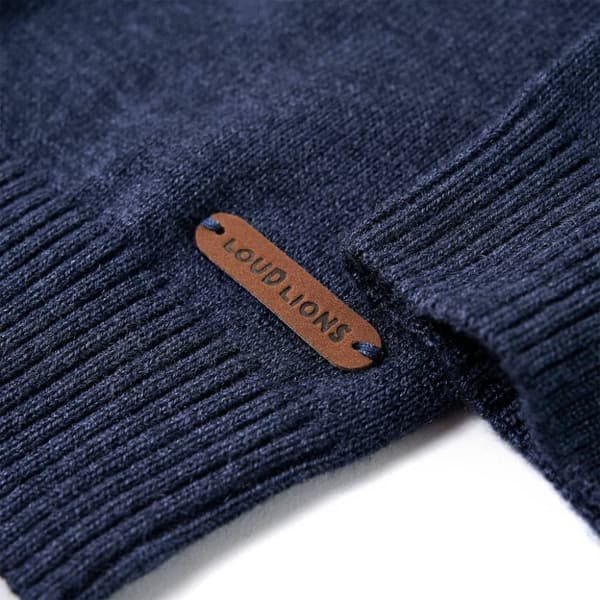 vidaXL Sweater til børn str. 128 strikket marineblå