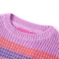Miniatyrbillede 3 af 7: vidaXL Sweater til børn str. 116 strikket lilla og lyserød