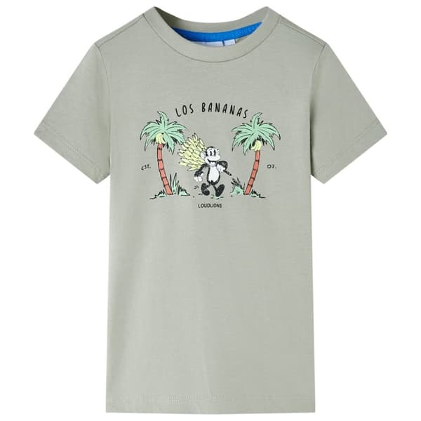 vidaXL Lasten T-paita vaalea khaki 128