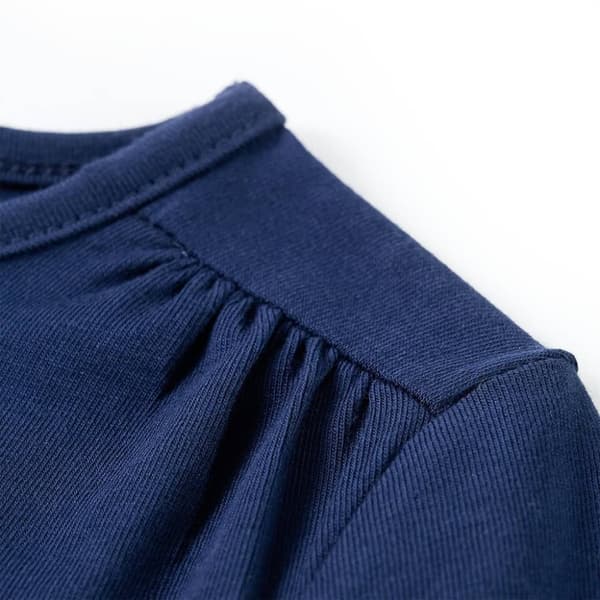 vidaXL T-shirt med långa ärmar för barn marinblå 116