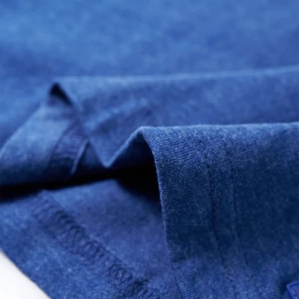 vidaXL T-shirt för barn mörkblå melange 140