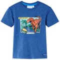 Miniatyrbild 1 av 7: vidaXL T-shirt för barn mörkblå melange 140