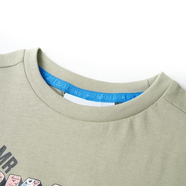 vidaXL T-shirt för barn ljus khaki 116