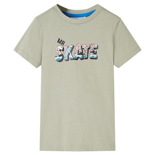 vidaXL T-shirt för barn ljus khaki 116