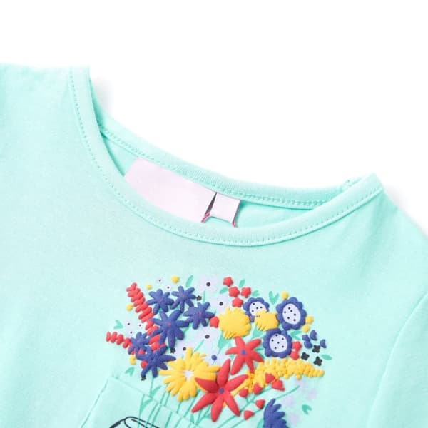 vidaXL T-shirt för barn ljus mintgrön 92