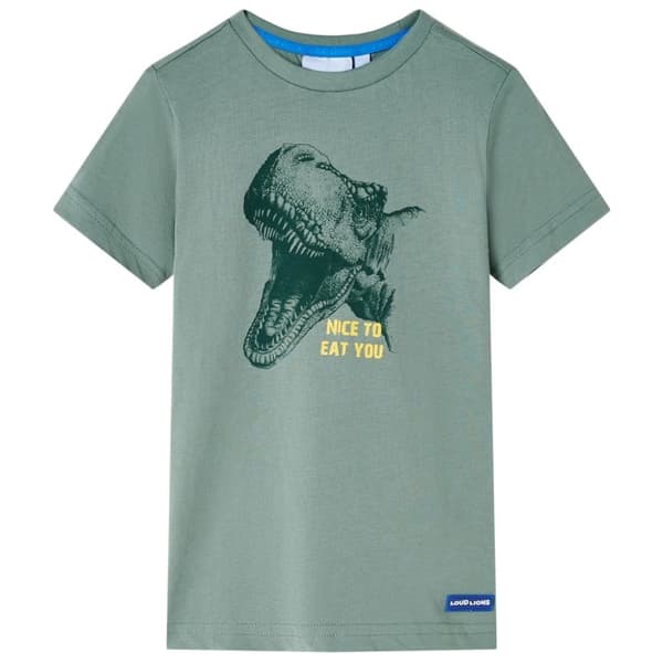 vidaXL T-shirt för barn khaki 92