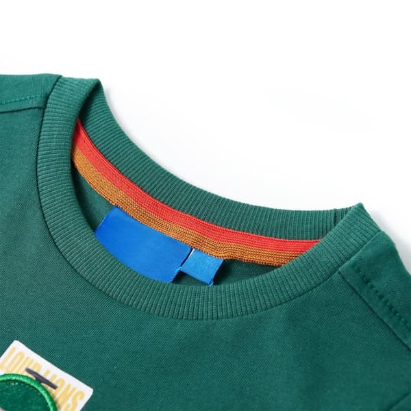 vidaXL T-shirt med långa ärmar för barn grön 128